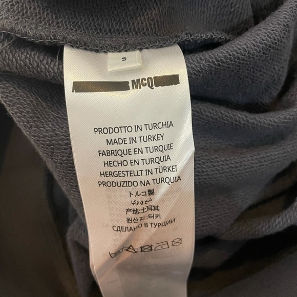 McQ Alexander McQueen Mens Print Swallow Sweatshirt Sz S - Picture 5 of 7